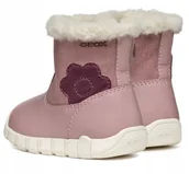 Śniegowce damskie - Geox Śniegowce Dziewczęce Różowe Na Zamek 22 Jtb - miniaturka - grafika 1