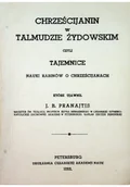 Religia i religioznawstwo - Chrześcijanin w Talmudzie Żydowskim Reprint z 1892 r. - miniaturka - grafika 1
