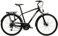 Rowery - Rower trekkingowy męski Kross Trans 4.0 28 M(19") czarny/szary połysk - miniaturka - grafika 1