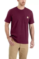 Koszulki sportowe męskie - Koszulka męska T-shirt Carhartt Heavyweight Pocket K87 PRT Port - miniaturka - grafika 1