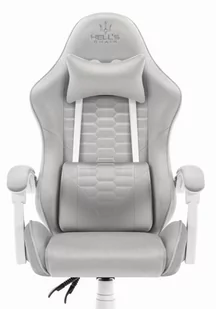 Fotel gamingowy Hell's Chair HC- 1000 Grey White Szary Biały Tkanina - Fotele gamingowe - miniaturka - grafika 1