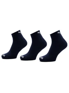Puma Zestaw 2 par wysokich skarpet unisex Cushioned Quarter 3P Unisex 907943 Granatowy - Skarpetki damskie - miniaturka - grafika 1