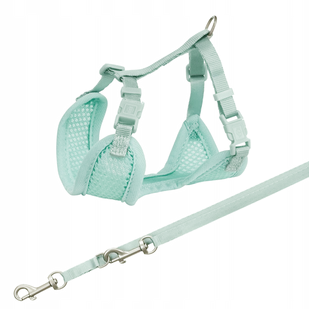 Trixie Junior Szelki dla szczeniąt ze smyczą 2634 cm/10 mm 2.00 m kolor miętowy - Szelki dla psów - miniaturka - grafika 1