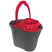Miotły, szufle, mopy - Wiadro do mopa 14 L z wyciskaczem Cubio czerwony JOTTA - miniaturka - grafika 1
