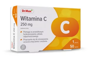 Witamina C 250 mg Dr.Max, suplement diety, 50 tabletek Duży wybór produktów | Dostawa kurierem DHL za 10.90zł !!!| Szybka wysyłka do 2 dni roboczych! | 8643462 - Witaminy i minerały - miniaturka - grafika 1