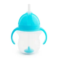 Kubki dla dzieci - Munchkin Tip&Sip kubek ze słomką niebieski 207 ml - miniaturka - grafika 1