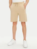 Spodenki męskie - KARL LAGERFELD Szorty sportowe 705071 552951 Beżowy Regular Fit - miniaturka - grafika 1