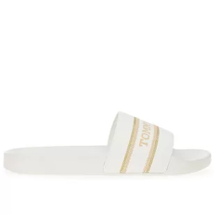 Klapki Tommy Hilfiger Poolslide With Webbing FW0FW07845-YBL - białe - Klapki i japonki damskie - miniaturka - grafika 1