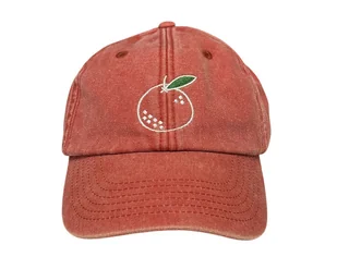 Pomarańczowa czapka z daszkiem - POMARAŃCZA - Czapki damskie Pomarańczowa czapka z daszkiem - POMARAŃCZA - Czapki damskie - miniaturka - grafika 1