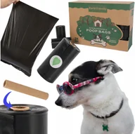 Pozostałe akcesoria dla psów - Woreczki na psie odchody 360 sztuk 24 rolki czarne biodegradowalne - miniaturka - grafika 1