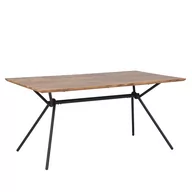 Stoły - Beliani Stół do jadalni 160 x 90 cm ciemne drewno AMSTERDAM - miniaturka - grafika 1