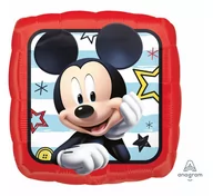 Urodziny dziecka - Amscan Balon foliowy "Myszka Mickey", 17" SQR 36224 - miniaturka - grafika 1