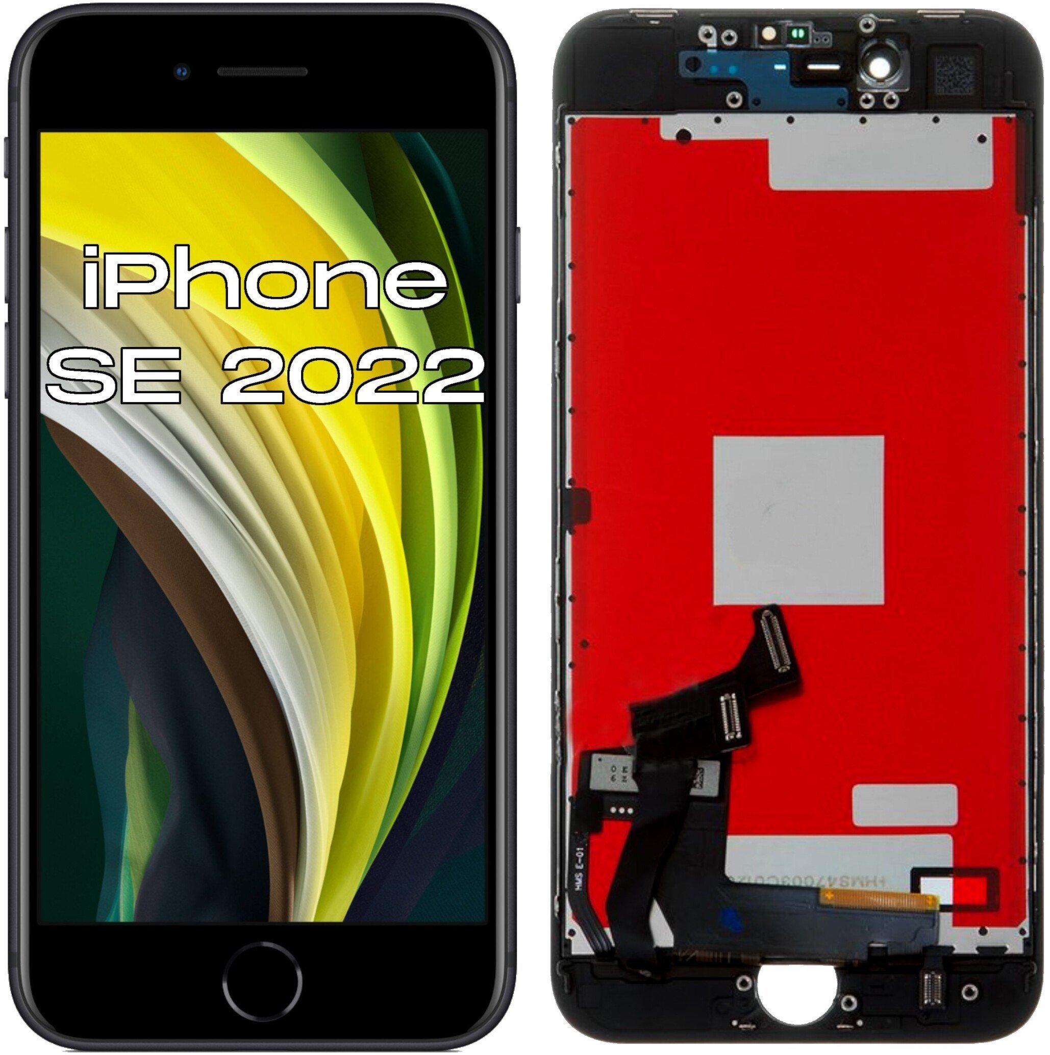 Wyświetlacz do iPhone SE 2022 LCD A2783 / A2785 Ekran Czarny Ramka