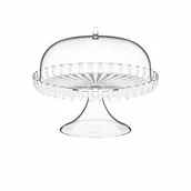 Tace i patery - Patera na ciasto Dolcevita perłowa z recyklingu na nóżce - miniaturka - grafika 1