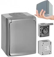 Gniazdka elektryczne - Hermetyczne Gniazdo Pojedyncze z Klapką IP55 - miniaturka - grafika 1