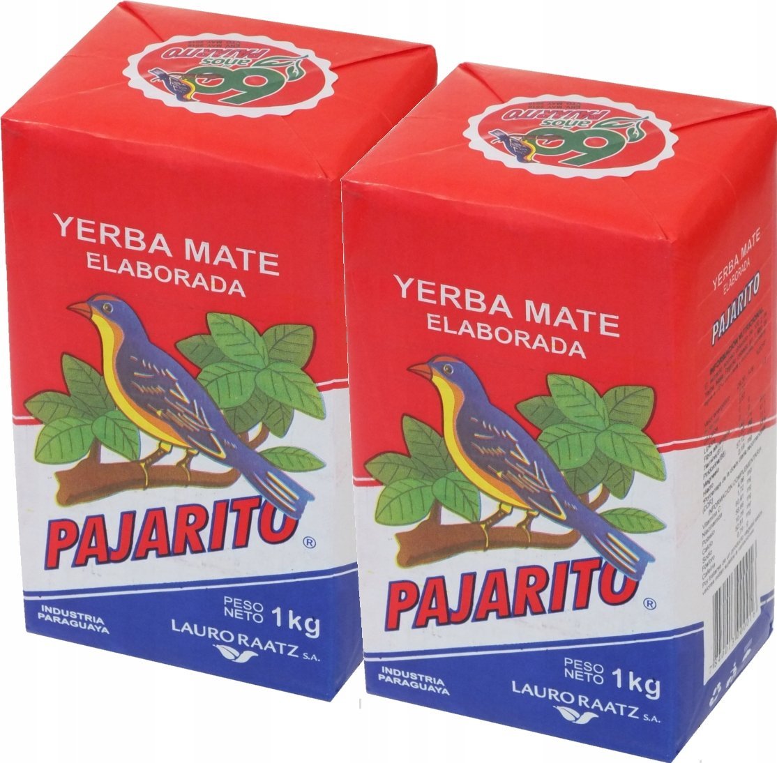 Yerba mate Pajarito elaborada 1 kg x 2 zestaw