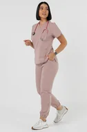Odzież medyczna - Vena Spodnie Medyczne Joggery - Dust Pink Rozmiar: M - miniaturka - grafika 1