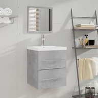 Szafki łazienkowe - Lumarko Szafka łazienkowa z lustrem, szarość betonu, 41x38,5x48 cm - miniaturka - grafika 1