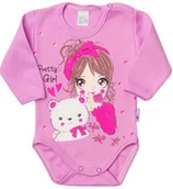 Body dla niemowląt - BODY NIEMOWLĘCE DŁUGI RĘKAW RĘKAWEK ROZM. 56 Pampicio - miniaturka - grafika 1