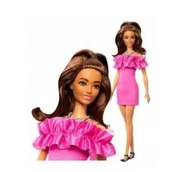 Lalki dla dziewczynek - Barbie Fashionistas. Lalka Różowa sukienka HRH15 Mattel - miniaturka - grafika 1