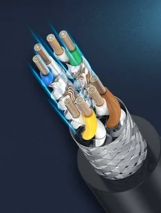 Ugreen kabel przewód internetowy sieciowy Ethernet patchcord RJ45 Cat 8 T568B 2m czarny (70329) - Patchcordy - miniaturka - grafika 6