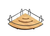 Półki łazienkowe - CARL BAMBOO Półka łazienkowa h6.5x19x20ccm 1 poziom - miniaturka - grafika 1