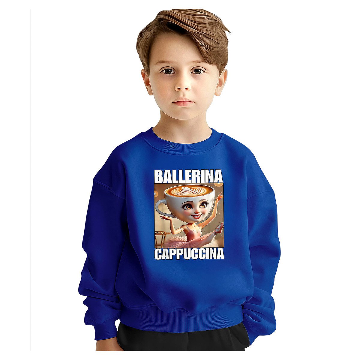 BLUZA DZIECIĘCA BRAINROT CAPPUCCINA BALLERINA 134-140 DLA DZIEWCZYNKI