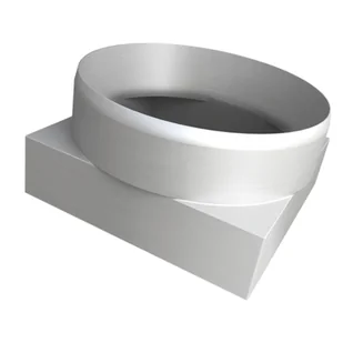 Redukcja tworzywo srebrna 9 x 9 x 100 mm - Filtry do okapów - miniaturka - grafika 1