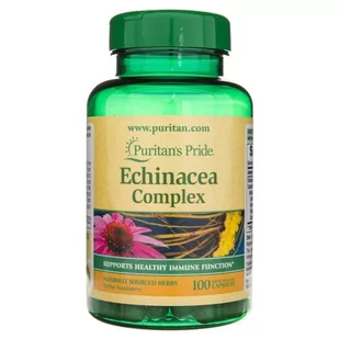 Puritans Pride Echinacea Complex Suplement diety 100 kaps. - Przeziębienie i grypa - miniaturka - grafika 1