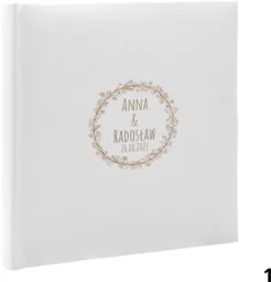 Album ślubny wklejany 10 kremowych stron, personalizowany, 12 wzorów do wyboru - Albumy fotograficzne - miniaturka - grafika 1