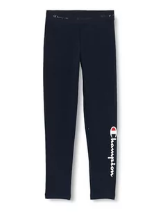 Champion Legacy American Classics G-Big Logo Light-Stretch polar legginsy dla dziewczynek i dziewcząt, Granatowy, 5-6 lat - Legginsy - miniaturka - grafika 1