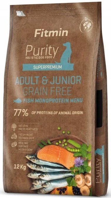 FITMIN Purity GrainFree Adult&Junior ryba - sucha karma dla psa - 12kg