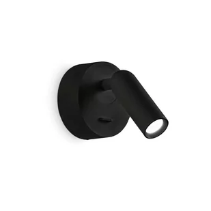 Ideal Lux Kinkiet BEAN ROUND AP czarny 260617 260617/IL - Lampy ścienne - miniaturka - grafika 1