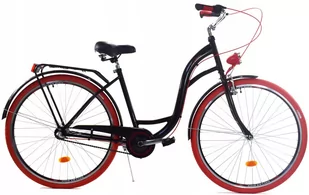 Dallas Bike City 3spd 28 cali Czarno-czerwony - Rowery - miniaturka - grafika 1