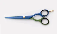 Nożyczki fryzjerskie - ICE- NOŻYCZKI PROF.HAIR SCISSORS 6" GOLDEN LINE BLUE & GREEN - miniaturka - grafika 1