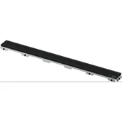 Odpływy liniowe - TECE 601594 TECEdrainline - Ruszt prosty ze szkła, szkło czarne satynowe 1500 mm - miniaturka - grafika 1