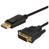 Kable komputerowe i do monitorów - Savio Kabel CL-106 DisplayPort DVI-D M-M 1,8m czarny CL-106 - miniaturka - grafika 1
