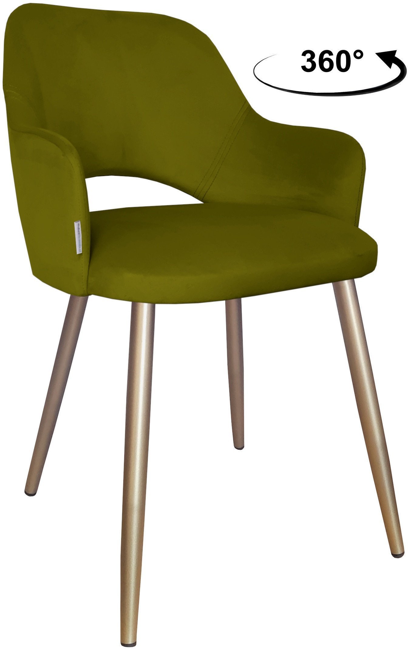 Krzesło obrotowe Milano podstawa złota BL75