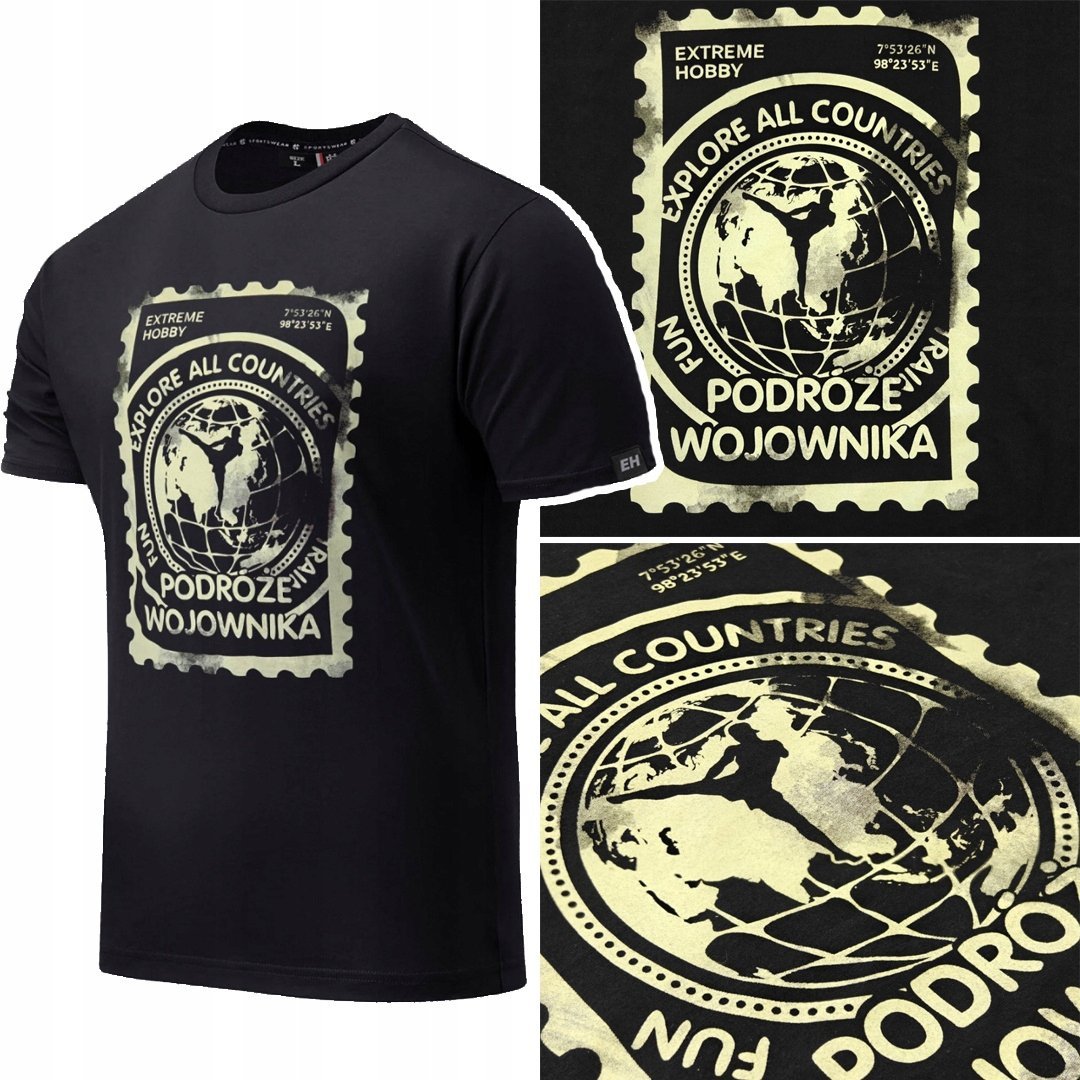Koszulka T-SHIRT MĘSKI EXTREME HOBBY Podróże Wojownika Stamp r. M