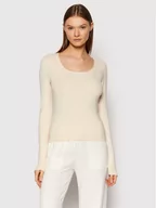 Swetry damskie - Vero Moda Sweter Gold 10257155 Beżowy Regular Fit - miniaturka - grafika 1