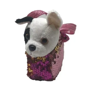 Pluszowy piesek w cekinowej torbie - Smily Play - Maskotki i pluszaki - miniaturka - grafika 1