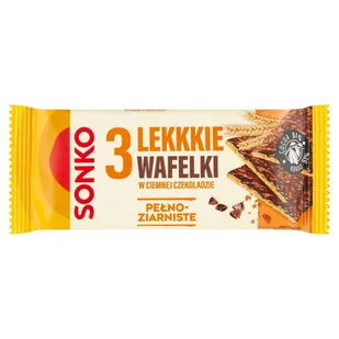 Sonko Lekkie Wafelki pełnoziarniste w czekoladzie 36g - Ciastka - miniaturka - grafika 1