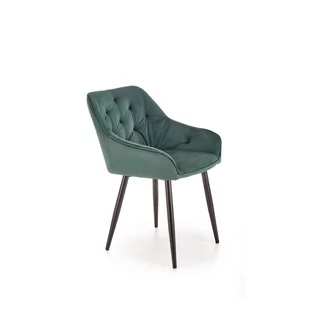Krzesło Metalowe K-487 Czarny / Ciemny Zielony Halmar - Krzesła - miniaturka - grafika 1