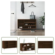 Szafki na buty - The Living Store Brązowy dębowy stojak na buty 102x36x60 cm materiał drewnopochodny - miniaturka - grafika 1