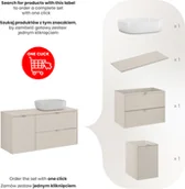 Meble łazienkowe - Zestaw meblowy 120cm z blatem i umywalką nablatową Smile - miniaturka - grafika 1