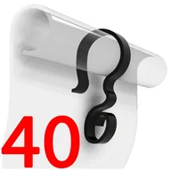 Lampy ogrodowe - 40x MOCNE haczyki NA RYNNĘ do lampek i dekoracji RYNNOWE wieszaki na lampki - miniaturka - grafika 1