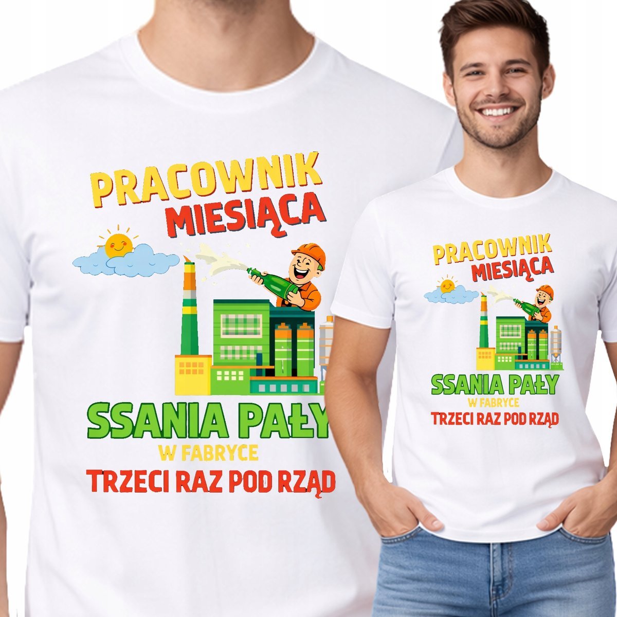 Koszulka Męska PRACOWNIK MIESIĄCA Śmieszny Prezent P403 XXL