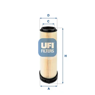 Filtr powietrza UFI Filtry 27.596.00 - Filtry powietrza - miniaturka - grafika 1