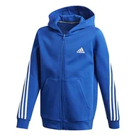 Bluzy dla chłopców - adidas Bluza chłopięca B 3s Fz Royal Blue/White 128 (7/8 Years) - miniaturka - grafika 1