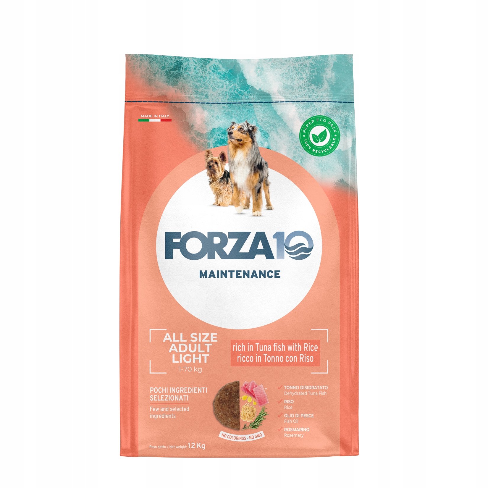 Forza 10 Maintenance Light, tuńczyk i ryż - 12 kg